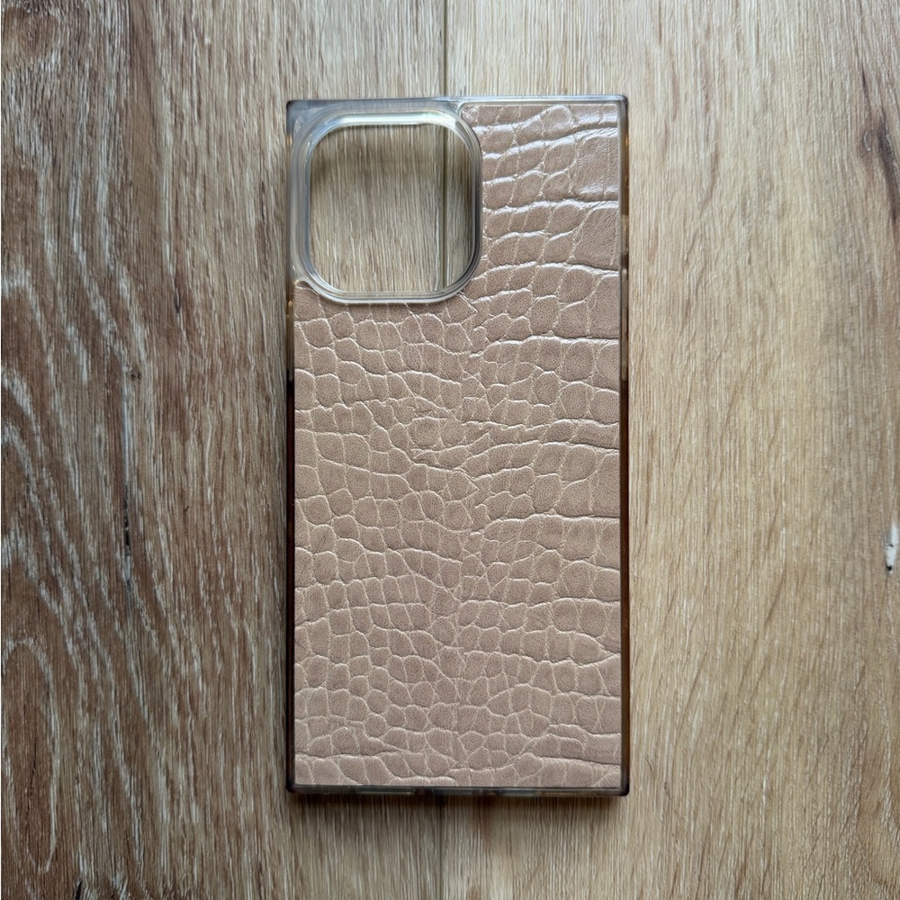 Tan Crocodile Pattern Phone Case